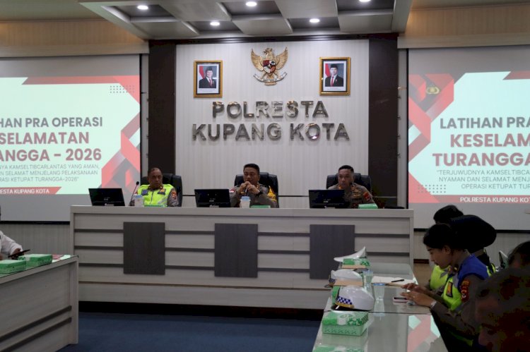 Matangkan Kesiapan Personel, Polresta Kupang Kota Gelar Latpraops Keselamatan Turangga 2026.
