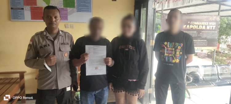 Piket Polsek Maulafa Fasilitasi Perdamaian Kasus Penganiayaan Pasangan Kekasih di Fatukoa.