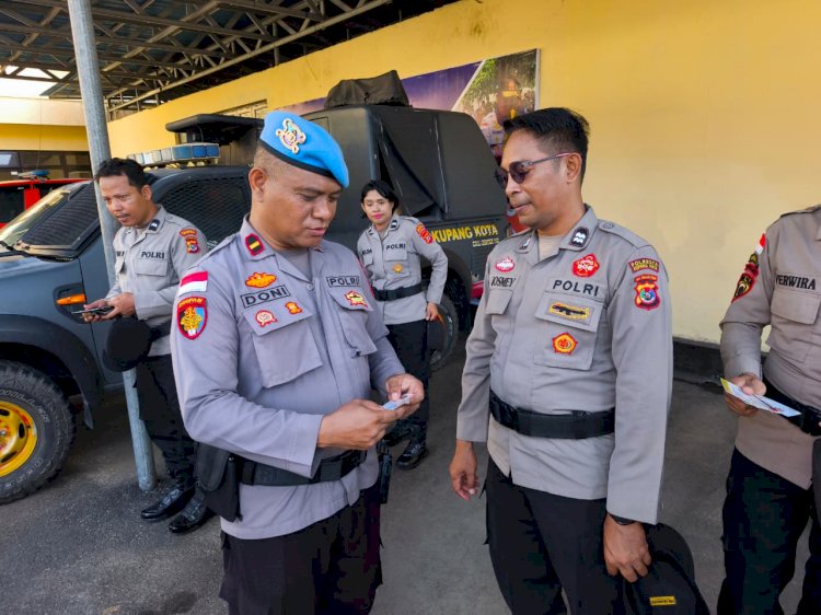 Tegakkan Disiplin Internal, Sie Propam Polresta Kupang Kota Gelar Gaktiblin dan Tindak Anggota yang Melanggar.