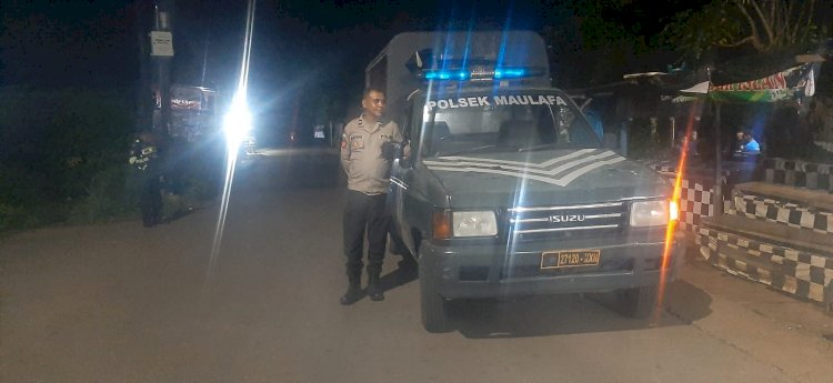 Patroli Dini Hari, Personel Polsek Maulafa Pastikan Situasi Kamtibmas Wilayah Hukum Tetap Aman dan Kondusif.