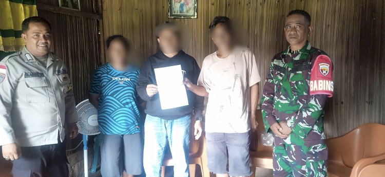 Bhabinkamtibmas Sikumana Jadi Penengah Damai Sengketa Sewa Tanah, Kedua Pihak Sepakat Berdamai Secara Kekeluargaan.