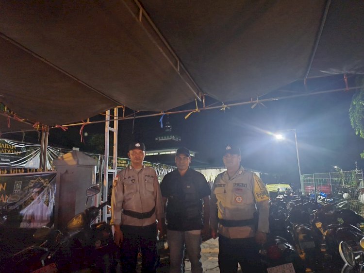 Ciptakan Kondusifitas Ramadhan, Polsek Maulafa Amankan Sholat Tarawih di Empat Masjid.