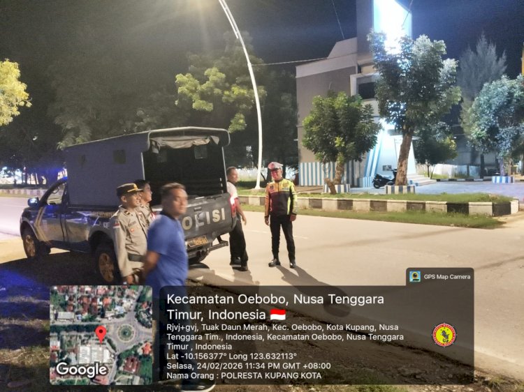 Hadirkan Keamanan Berbasis Data, Polresta Kupang Kota dan Polsek Jajaran Gelar Patroli Cipta Kondisi Bersistem Wasdal Digital.