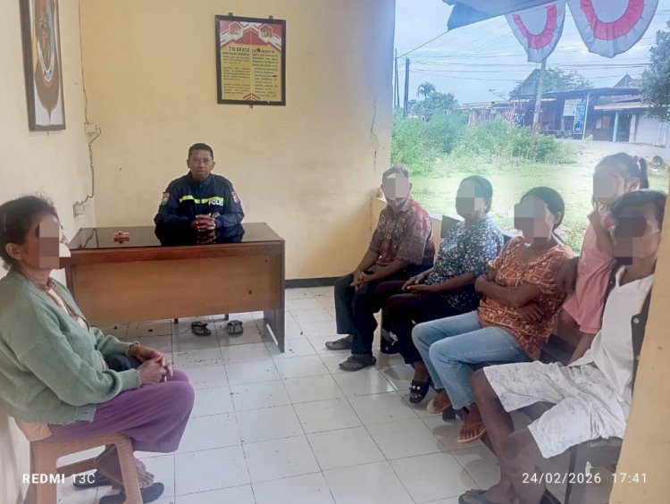 Problem Solving Bhabinkamtibmas Manulai Dua, Sengketa Penebangan Pohon Diselesaikan Secara Kekeluargaan.