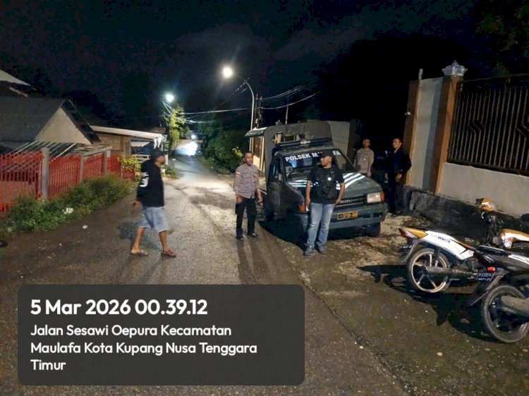 Polsek Maulafa Patroli Malam hingga Dini Hari, Tindak Lanjuti Laporan Warga dan Antisipasi Gangguan Kamtibmas.