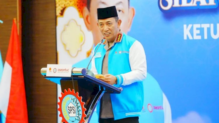 Kapolri Ajak Buruh Bersatu Wujudkan Indonesia Emas 2045