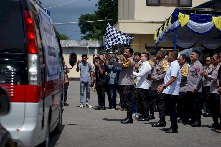 Wakapolda NTT Lepas Distribusi Beras Murah di Kota Kupang, Polri Bantu Jaga Stabilitas Harga.