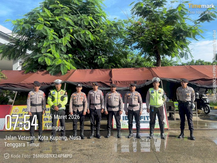 Jamin Keamanan Warga, Polresta Kupang Kota Pastikan Personel di Posko Pelayanan Hadir Lengkap dan Siaga 24 Jam.