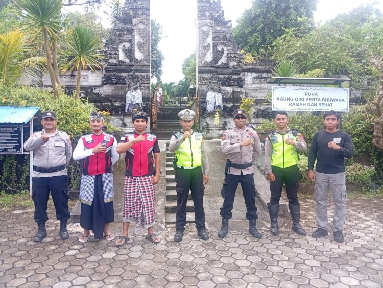 Polsek Maulafa Amankan Upacara Melasti Umat Hindu di Pura Agung Giri Kertha Bhuwana Kolhua