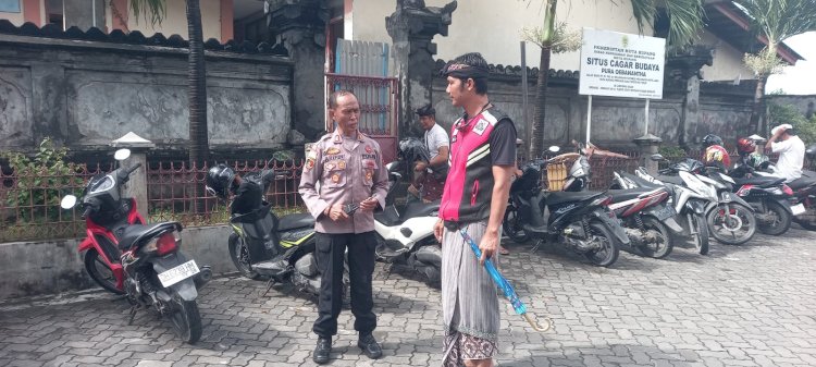 Rangkaian Hari Nyepi, Polsek Kota Lama Amankan Persembahyangan Melasti di Pura Oebanantha.