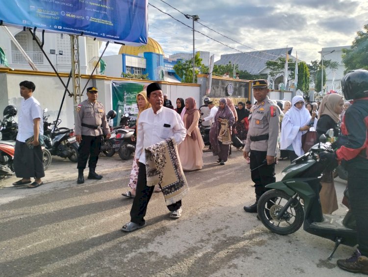 Polresta Kupang Kota Amankan Shalat Idul Fitri 1447 H di Kampus Muhammadiyah Kupang