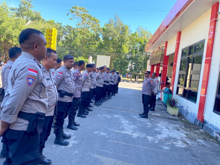 Kasat Binmas Polresta Kupang Kota Cek Ranmor Operasional Bhabinkamtibmas, Pastikan Siap Layani Masyarakat.