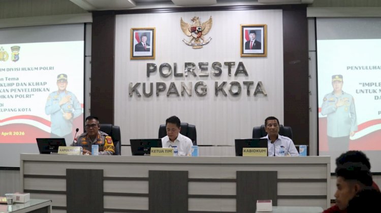 Divkum Polri Gelar Penyuluhan Hukum di Polresta Kupang Kota, Perkuat Implementasi KUHP dan KUHAP Baru.