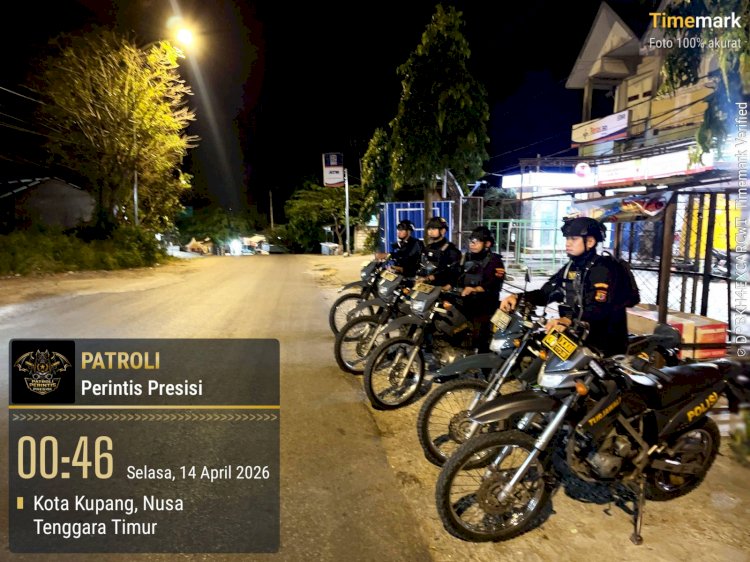 Samapta Polresta Kupang Kota Gencarkan Patroli Malam, Antisipasi Gangguan Keamanan.