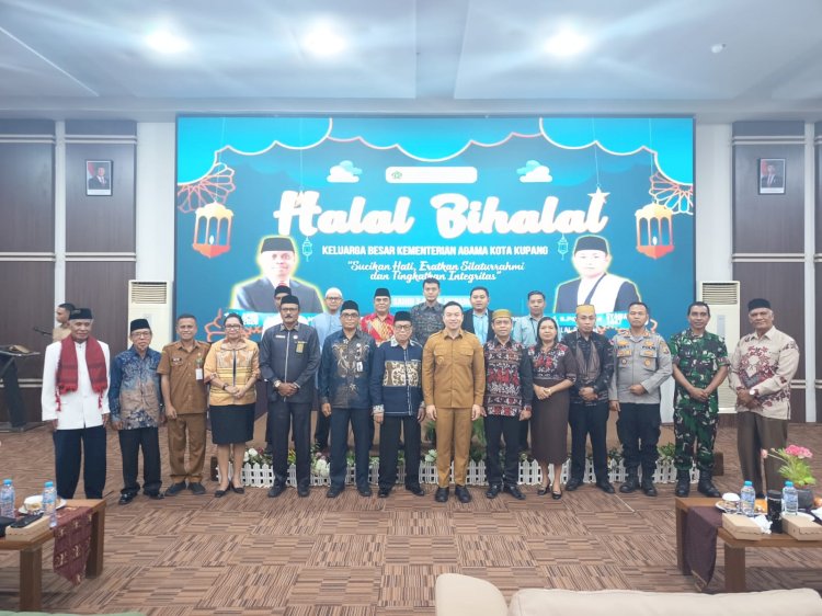 Kapolsek Maulafa Hadiri Halal Bihalal Kemenag Kota Kupang: Sinergisitas Kunci Harmonisasi Umat Beragama di Kota Kupang.