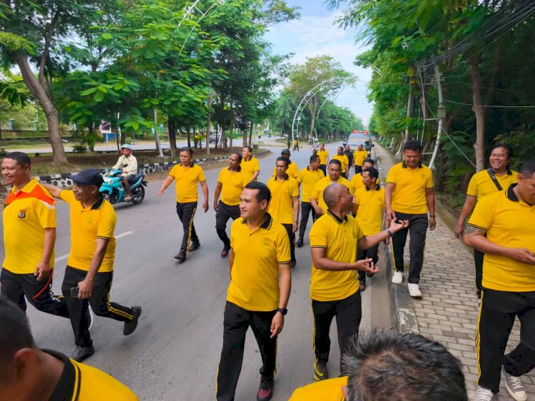 Olahraga Bersama Polresta Kupang Kota: Tubuh Sehat, Pelayanan Masyarakat Maksimal