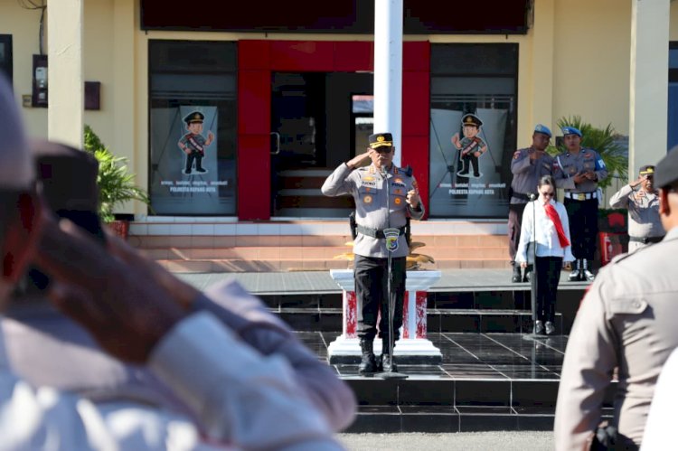 Kapolresta Kupang Kota Dorong Kinerja Optimal dan Hemat Energi dalam Apel Pagi