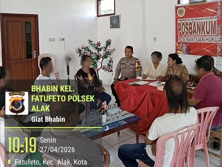 Respons Laporan Melalui 110, Bhabinkamtibmas Fatufeto Fasilitasi Perdamaian Kasus KDRT.