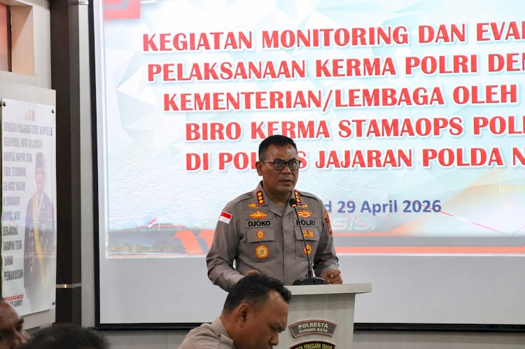 Mabes Polri Lakukan Monev di Polresta Kupang Kota, Sinergi Lintas Instansi Jadi Kunci Keberhasilan Operasi.