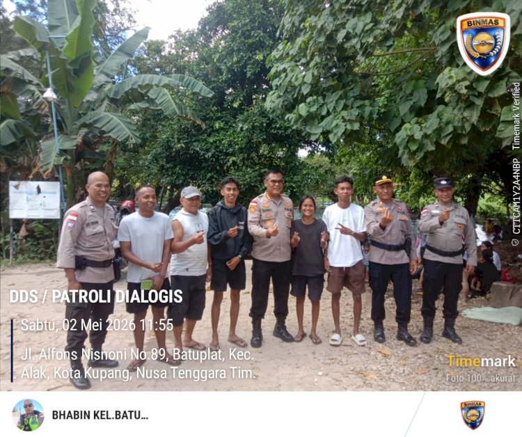 Kapolresta Kupang Kota Tinjau Pemandian Air Sagu, Tekankan Peran Bhabinkamtibmas Jaga Kamtibmas.