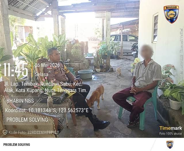 Bhabinkamtibmas Nunbaun Sabu Respons Cepat Laporan Warga, Tingkatkan Patroli di Wilayah Rawan.