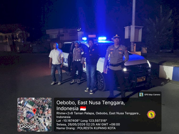 Jaga Kekondusifan Kota Kupang pada Dini Hari, Patroli Gabungan Polresta Kupang Kota Sisir Sejumlah Ruas Jalan Protokol