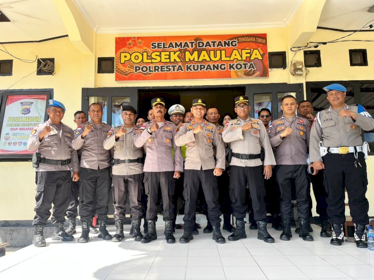 Polsek Maulafa Menerima Supervisi Polresta Kupang Kota, Tim Dipimpin Kabag SDM.