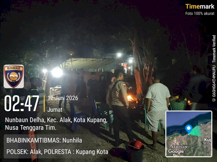 Bhabinkamtibmas Bersama Piket SPKT Polsek Alak Tindak Lanjuti Aduan Warga, Bubarkan Kelompok Pemuda yang Karaoke Hingga Larut Malam.