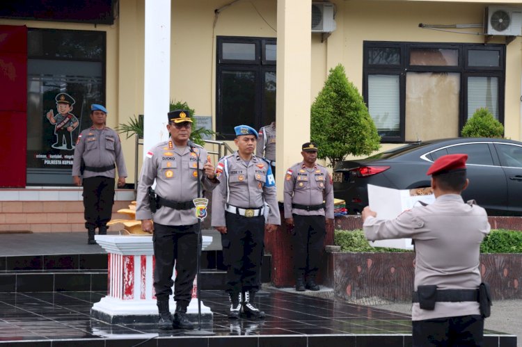 Kapolresta Kupang Kota Tekankan Disiplin, Tanggung Jawab, dan Pelayanan Humanis Saat Apel Jam Pimpinan.