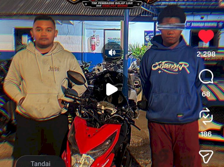 Satlantas Polresta Kupang Kota Tindak Tegas Balap Liar dan Aksi Ugal-Ugalan, Sejumlah Motor Diamankan.