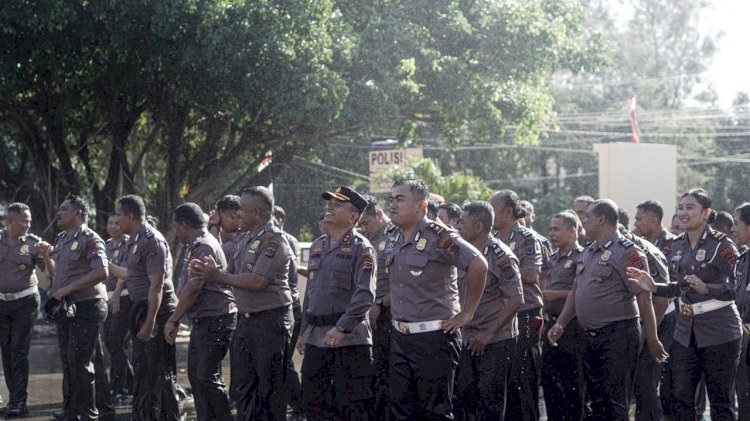 Kapolresta Kupang Kota Pimpin Upacara Kenaikan Pangkat 66 Personel Periode 1 Juli 2026.