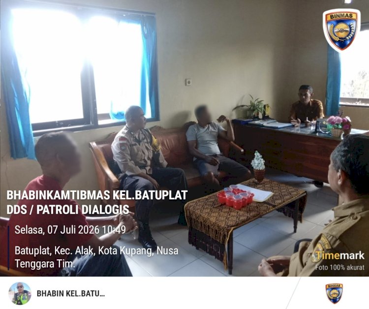 Bhabinkamtibmas Batuplat Mediasi Sengketa Jual Beli Tanah, Para Pihak Sepakati Penyelesaian Damai.