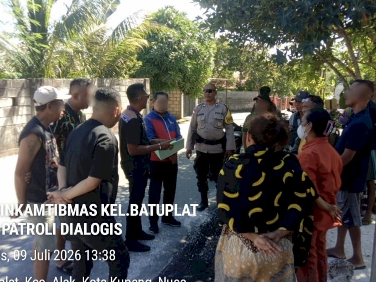 Mediasi Humanis Bhabinkamtibmas Batuplat Berhasil Selesaikan Sengketa Lahan Proyek Jalan.