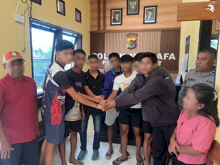 Polsek Maulafa Mediasi Perkelahian Remaja di Sikumana, Berakhir Dengan Kesepakatan Damai.