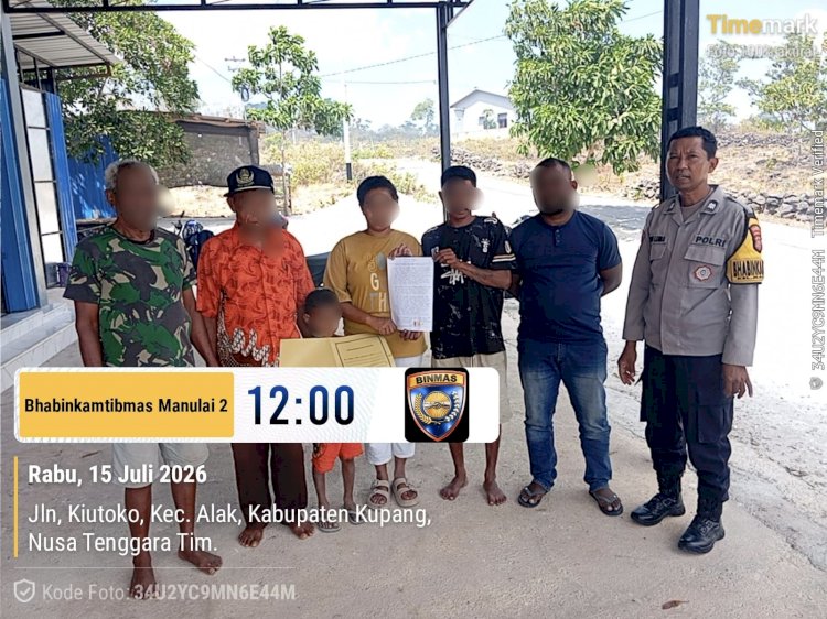 Redam KDRT Akibat Miras, Bhabinkamtibmas Manulai II Sukses Tempuh Jalur Problem Solving.