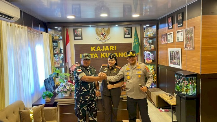 Tiga Pilar Kamtibmas Kota Kupang Gelar Pertemuan Strategis, Perkuat Sinergitas dan Penegakan Hukum.