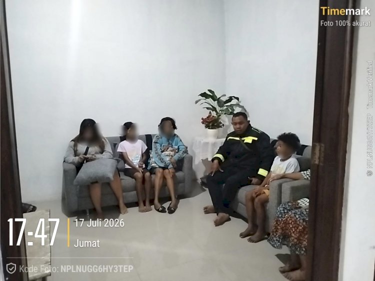 Bhabinkamtibmas Kelurahan Airnona Redam Salah Paham Antar Tetangga Lewat Mediasi Damai.