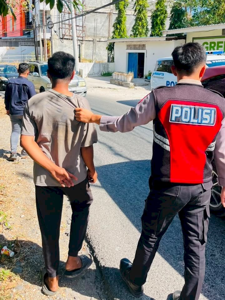 Respon Cepat Aduan Warga, Polresta Kupang Kota Amankan Pemuda Mabuk Pelaku Kekerasan.