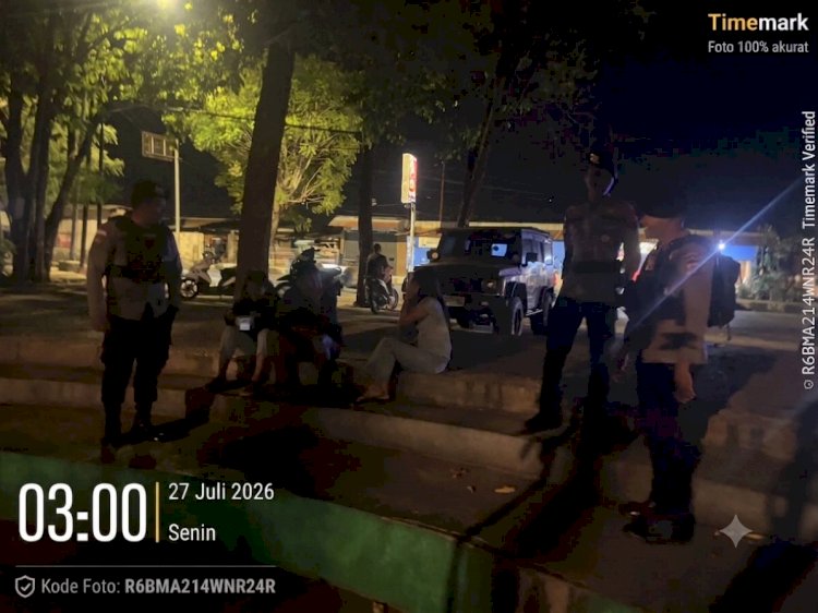 Cegah Gangguan Kamtibmas, Polresta Kupang Kota dan Jajaran Gencarkan Patroli Lampu Biru Hingga Dini Hari.