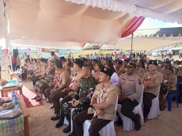 Kapolsek Maulafa Hadiri Pembukaan Jambore Daerah X Pramuka NTT 2026 di Fatubena, Kolhua.