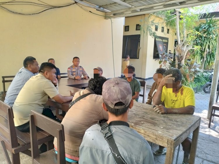 Polsek Kota Raja Berhasil Mediasi Perkelahian Pekerja Proyek Irigasi, Berakhir Damai Secara Kekeluargaan.