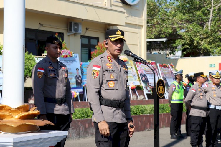 Kapolresta Kupang Kota Pimpin Apel Pengamanan Kunjungan Presiden ke-7 RI Joko Widodo di Kota Kupang