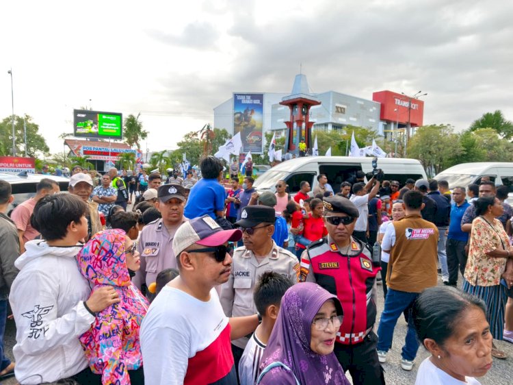 Kapolresta Kupang Kota Pimpin Langsung Pengamanan Kunjungan Presiden ke-7 RI Joko Widodo di Arena Car Free Day