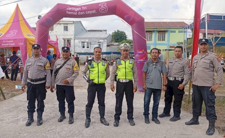 Polsek Maulafa Amankan Jalan Santai Pembukaan Festival Budaya Kelurahan Kolhua Sambut HUT ke-81 RI