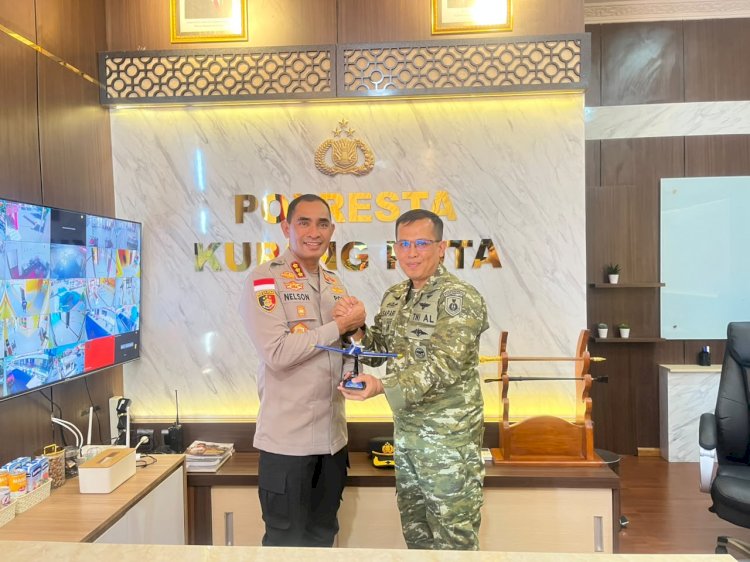 Kapolresta Kupang Kota Terima Silaturahmi Komandan Lanudal, Perkuat Sinergisitas TNI-Polri.