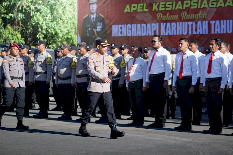 Antisipasi Ancaman Kemarau Panjang, Kapolresta Kupang Kota Pimpin Apel Kesiapsiagaan Karhutla 2026.
