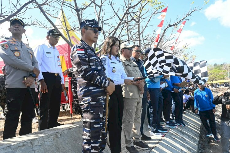 Kapolresta Kupang Kota Hadiri Lomba Dayung Merdeka, Meriahkan HUT ke-81 RI dan HUT Kodaeral VII.