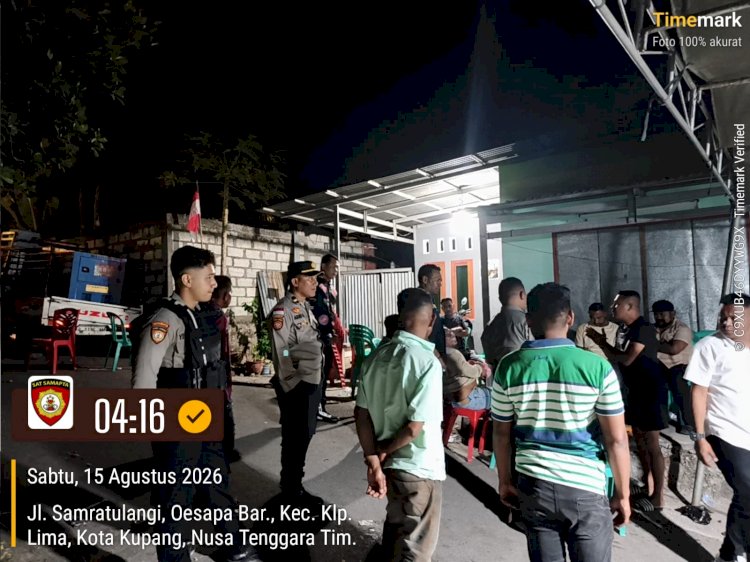 Musik Keras Ganggu Kenyamanan Warga, Polresta Kupang Kota Bubarkan Pesta di Oesapa.