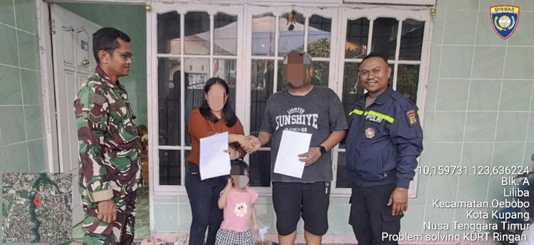 Bhabinkamtibmas Liliba Selesaikan KDRT Ringan Melalui Problem Solving