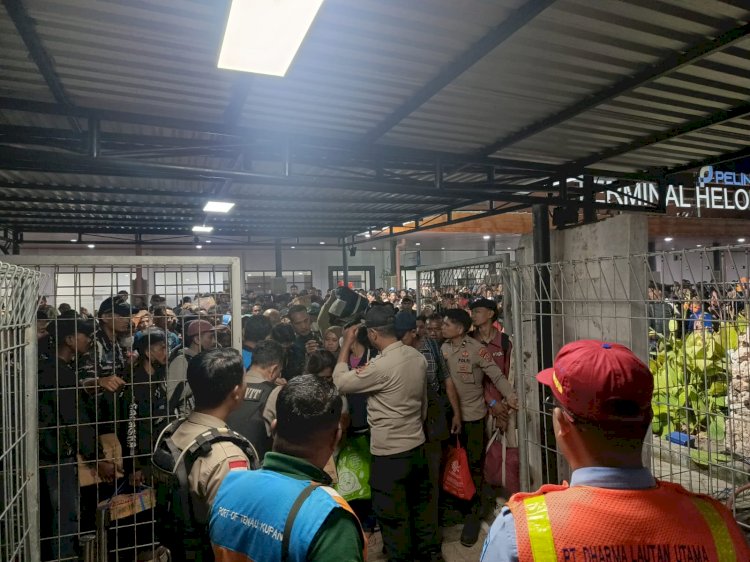 Polsubsektor Pelabuhan Tenau Amankan Embarkasi 1.030 Penumpang KM Dharma Rucita VIII.